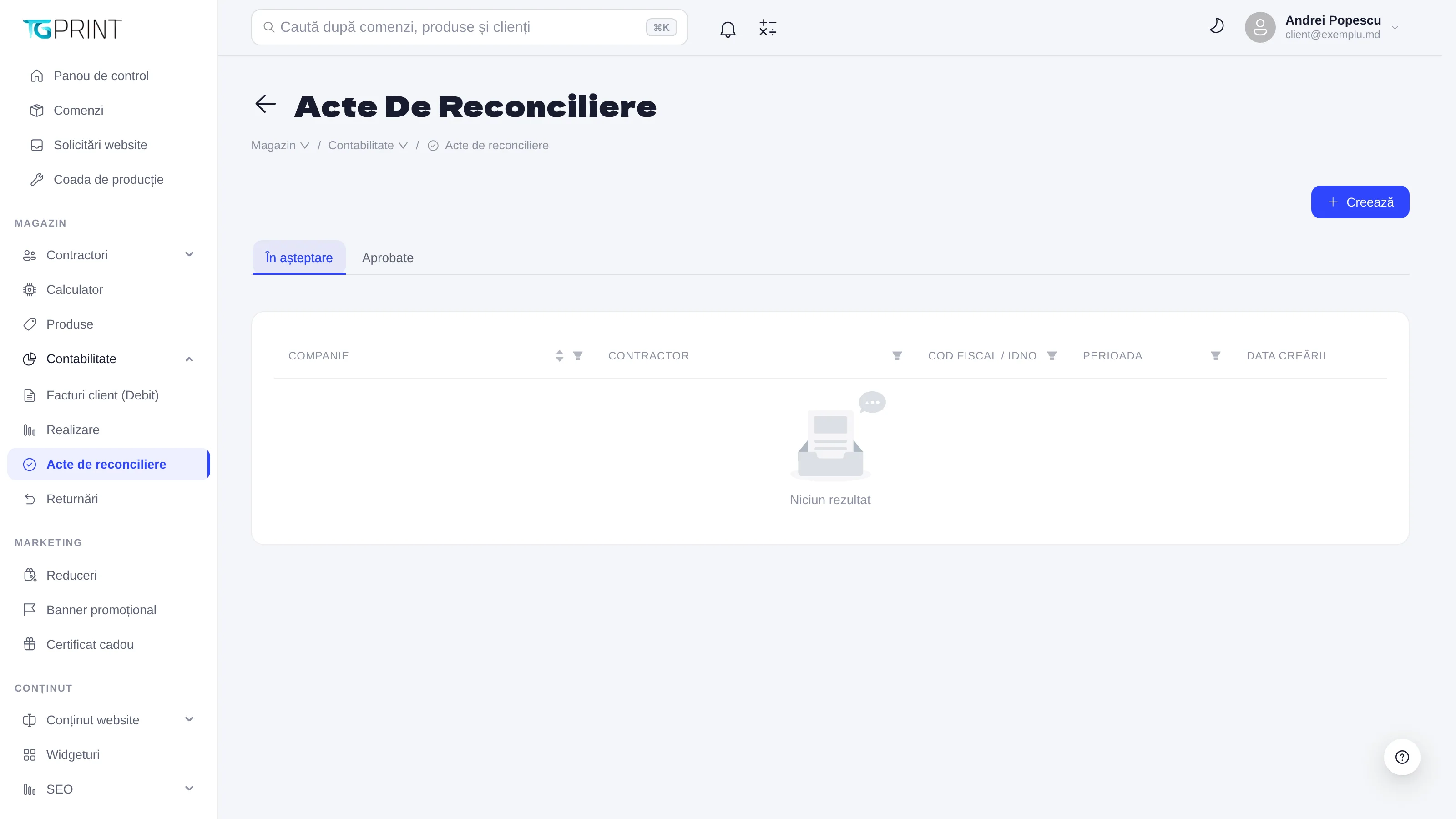 Actele de reconciliere